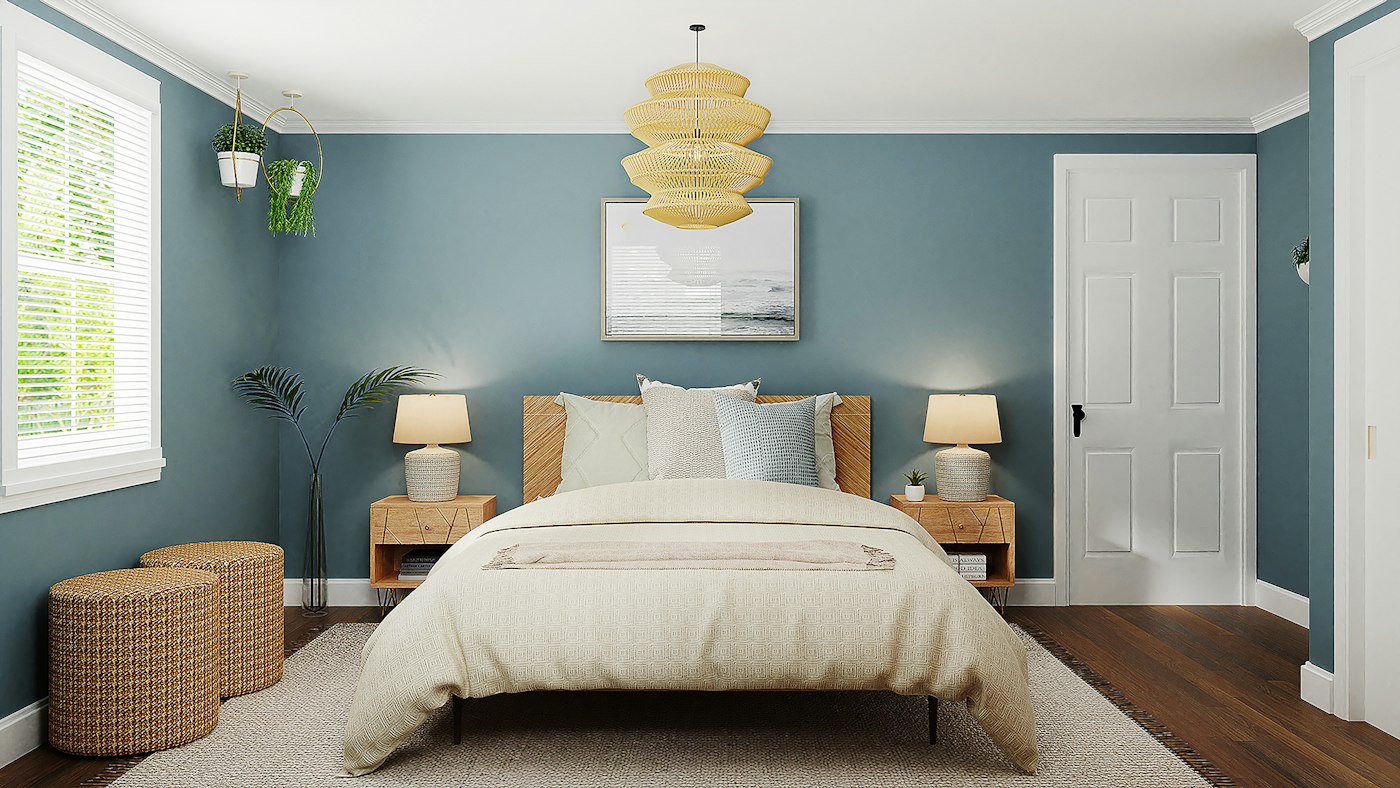 Contemporary 3BHK Villa bedroom