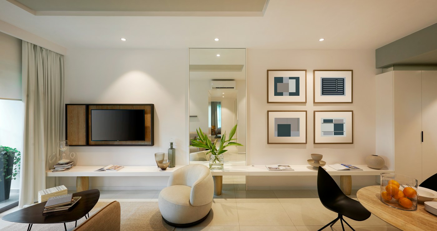 Corner 3BHK Independent House living room